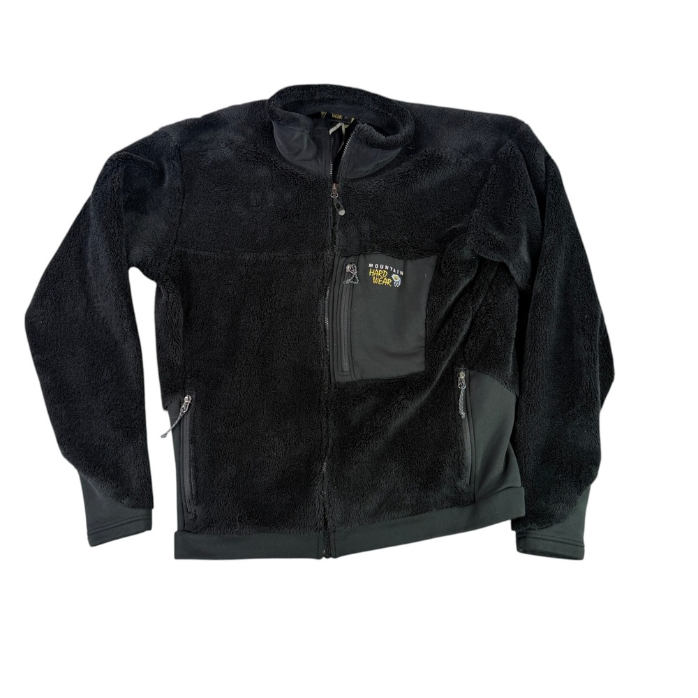 Mountain Hardwear Monkey Man Fleece Jacket Mens XL Black High Loft Full Zip